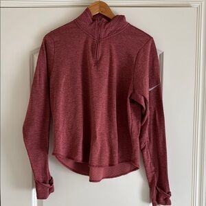 Nike Women's DriFit Red/Dark Blush 1/4 Zip Pull Over